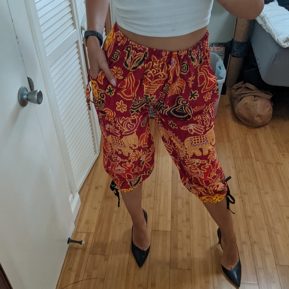 Tribal Crop Pants with Ties